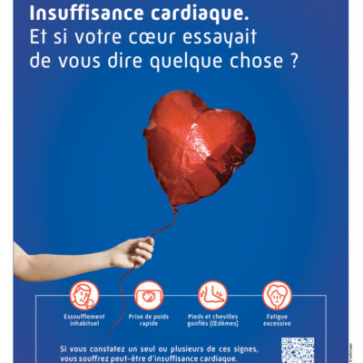 Affiche Insuffisance cardiaque « 4 signes à surveiller »