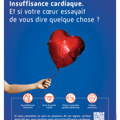 Affiche Insuffisance cardiaque « 4 signes à surveiller »