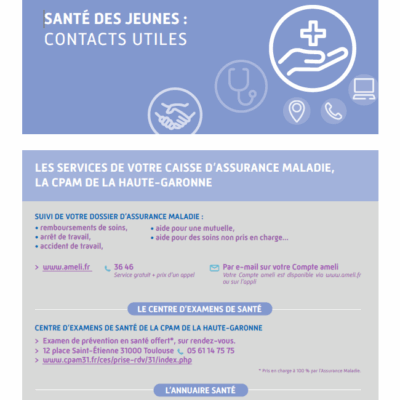 Mémo Santé des jeunes : Contacts utiles