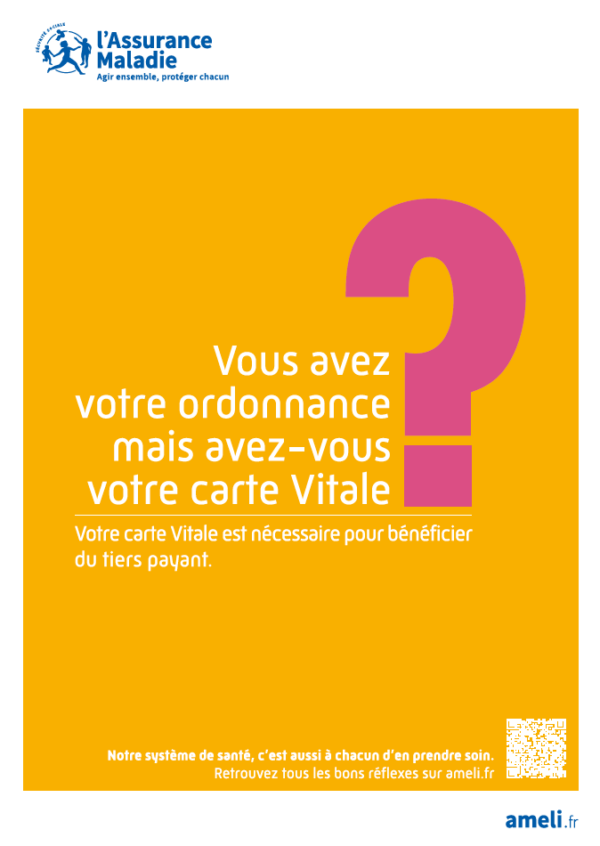 Affiche Carte Vitale Tiers Payant
