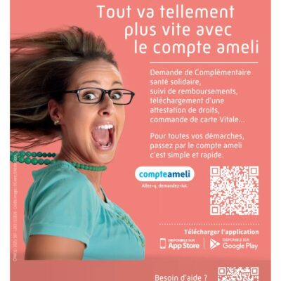 Flyer « Tout va tellement plus vite avec le compte ameli »