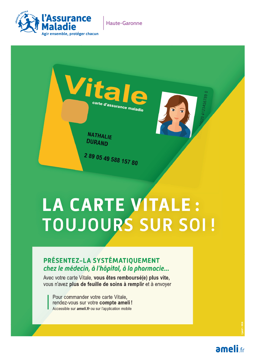 Affiche "La carte Vitale : Toujours sur soi"