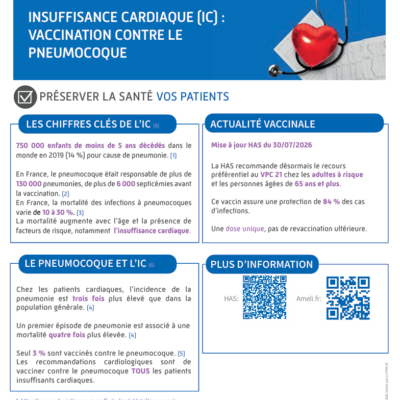Mémo Insuffisance cardiaque « Vaccination contre le pneumocoque »